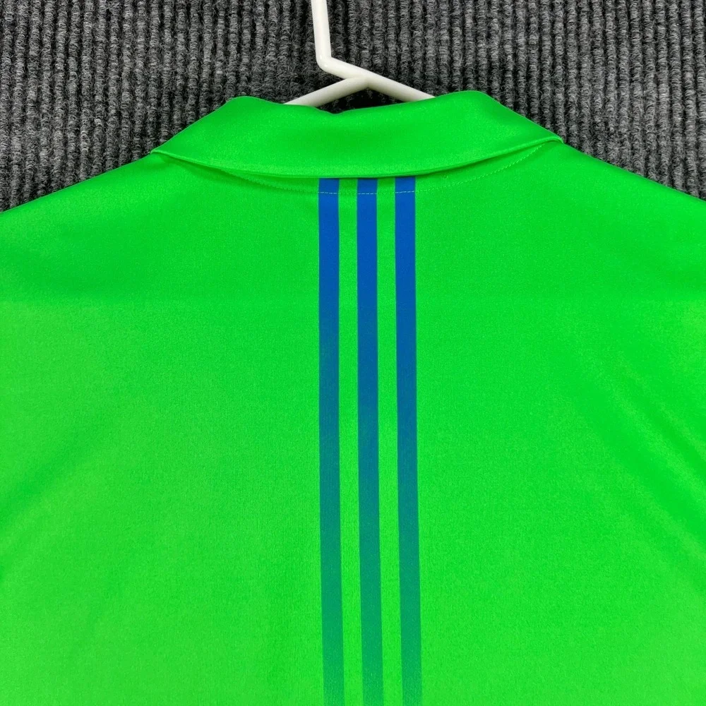 Adidas Polo‎ Shirt Mens Large Green Short Sleeve Casual Golf Performance